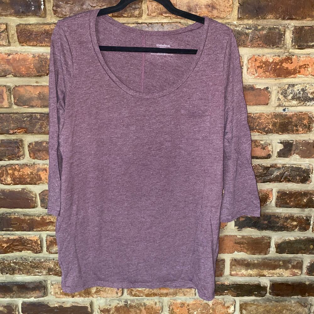 Motherhood Maternity Purple 3/4 Sleeve T-Shirt Women's Size Large